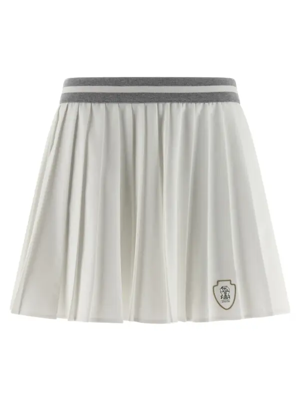 'Pleated' skirt BRUNELLO CUCINELLI White