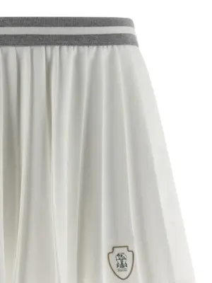 'Pleated' skirt Woman BRUNELLO CUCINELLI White