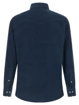 Corduroy shirt ML6884008C7057 BRUNELLO CUCINELLI Blue