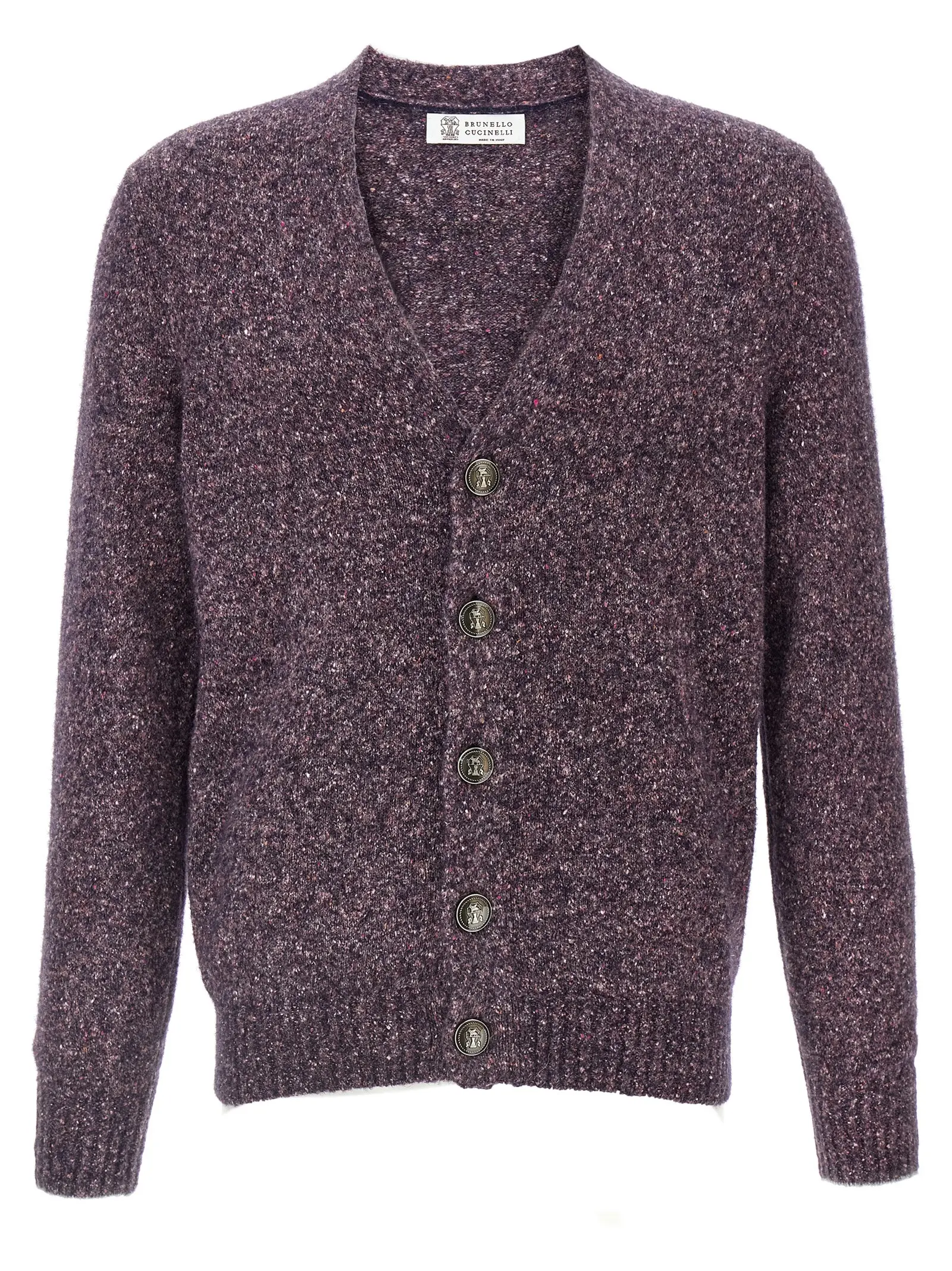 Кардиган на ґудзиках Brunello Cucinelli Фіолетовий 1 Buttoned cardigan BRUNELLO CUCINELLI Purple