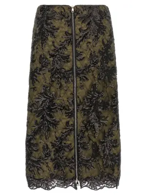 'Moni' skirt MONILACEBLACKINGREEN LE TWINS Green