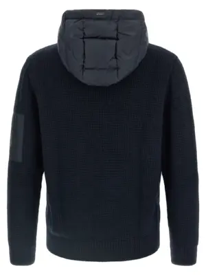 Bi-material down jacket MP000135U702599290 HERNO Blue