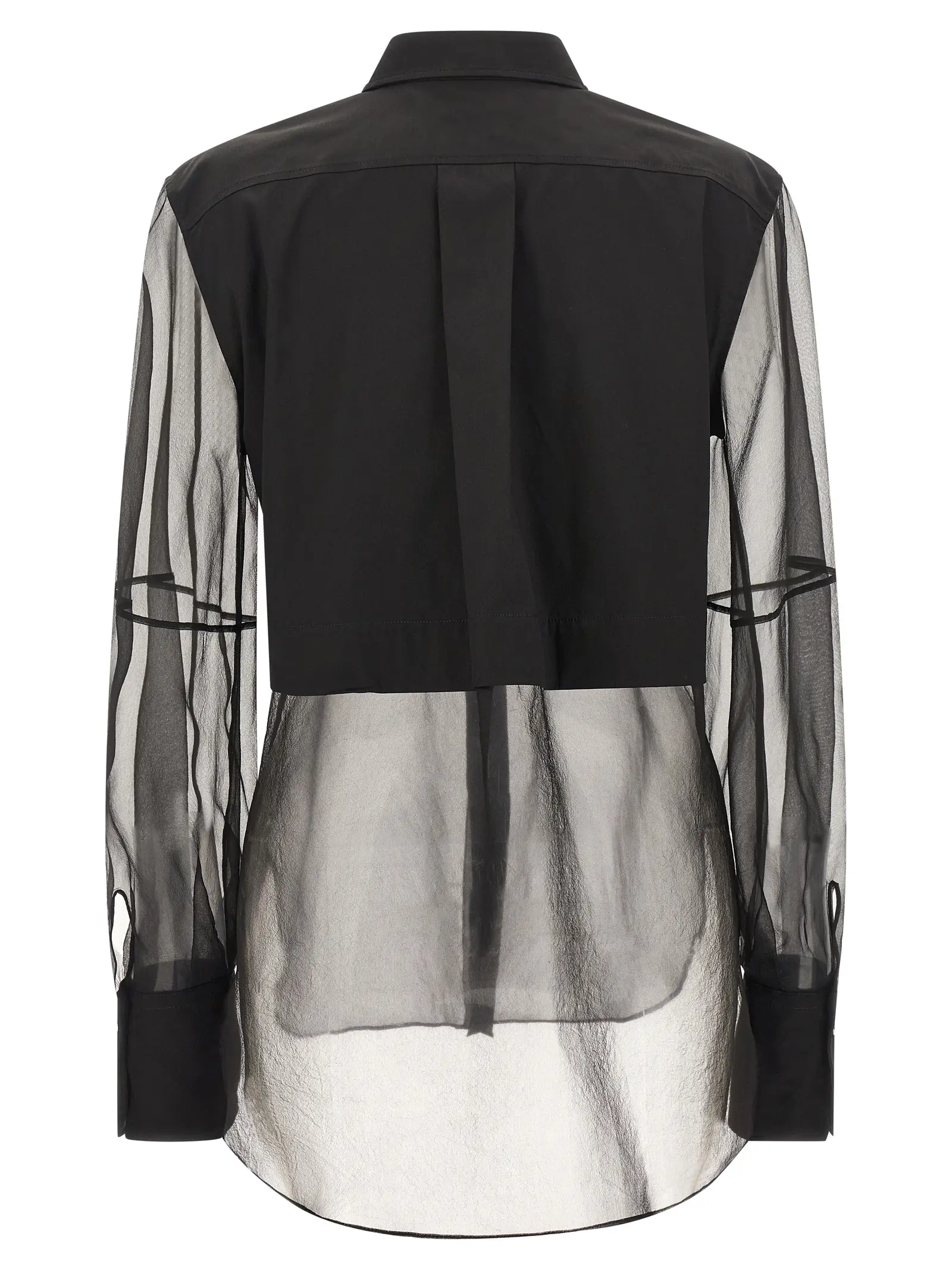 Сорочка Double layer Brunello Cucinelli Чорна 2 Double layer shirt MP091MQ406C101 BRUNELLO CUCINELLI Black