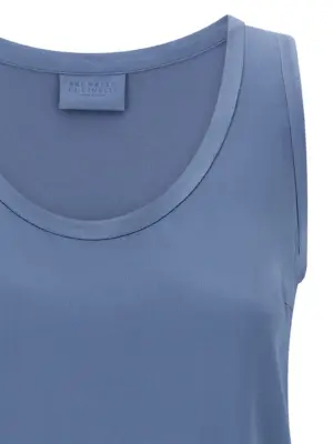 Satin top Woman BRUNELLO CUCINELLI Blue