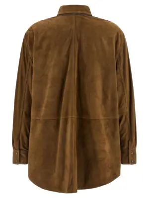 Suede shirt MPCLF7435C7495 BRUNELLO CUCINELLI Brown