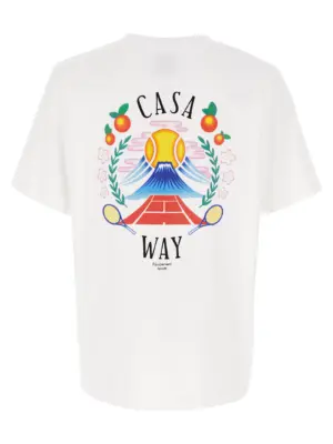 'Casa Way Mountain' T-shirt MPF25JTS00108CASAWAYMOUNTAIN CASABLANCA White