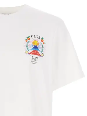 'Casa Way Mountain' T-shirt Man CASABLANCA White