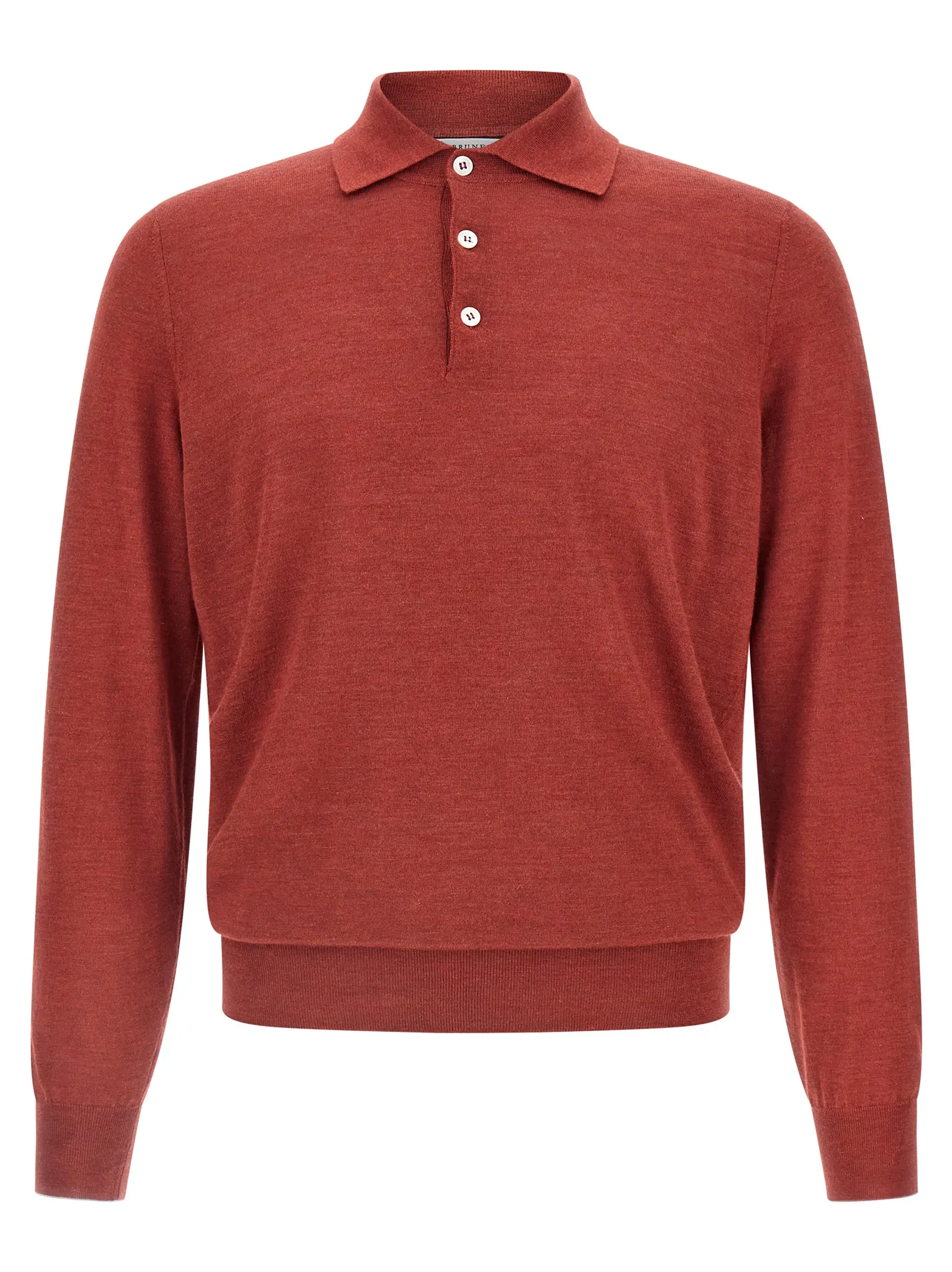 Поло Shaved Knit Brunello Cucinelli Червоне 1 Shaved knit polo shirt BRUNELLO CUCINELLI Red