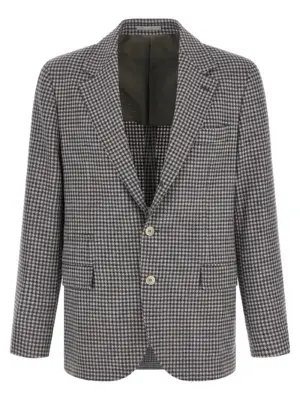 Houndstooth blazer BRUNELLO CUCINELLI Gray