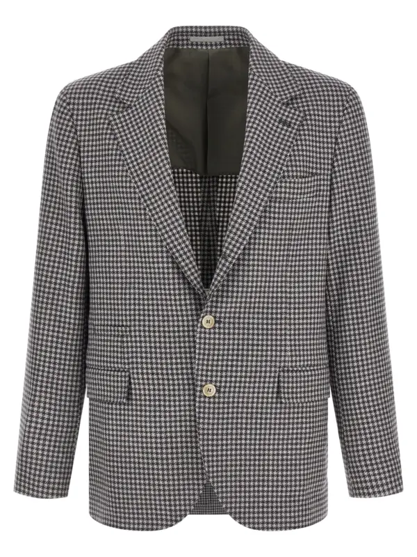 Houndstooth blazer BRUNELLO CUCINELLI Gray