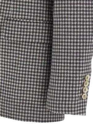 Houndstooth blazer 95% wo 3% ws 2% se BRUNELLO CUCINELLI Gray