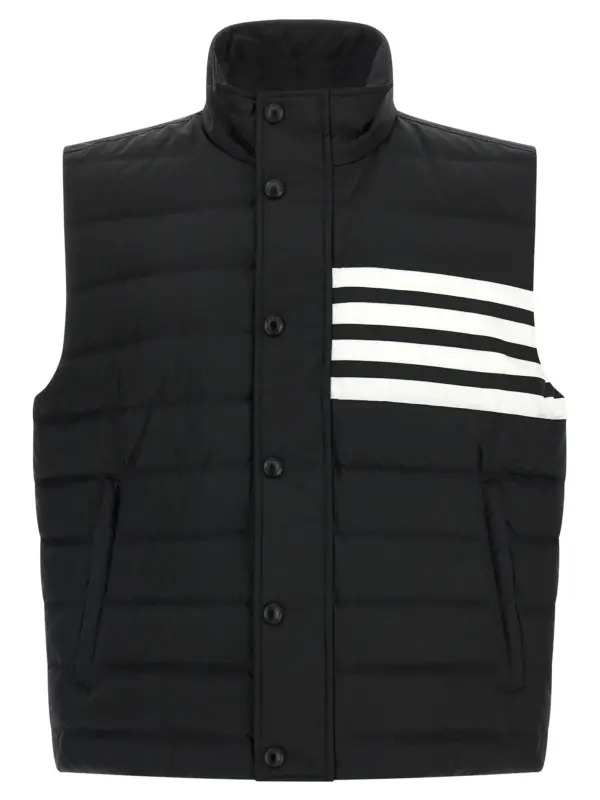 '4 Bar' vest THOM BROWNE White/Black