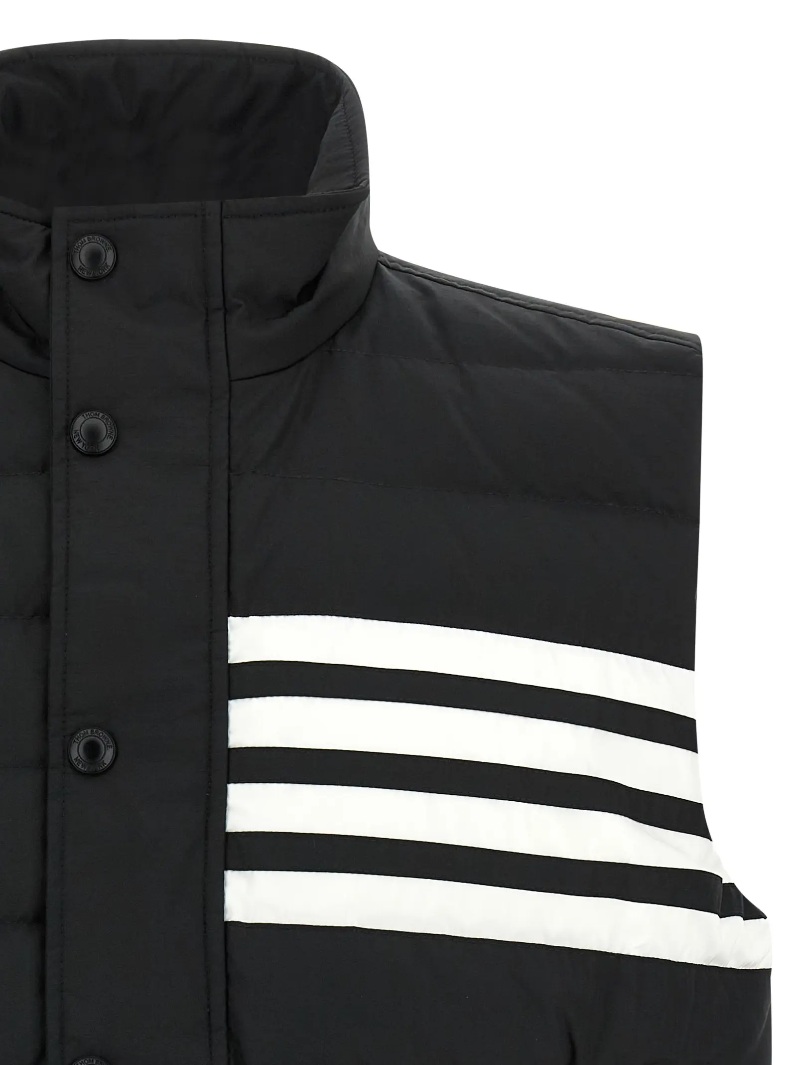 Жилет 4 Bar Thom Browne Чорно-білий 3 '4 Bar' vest Man THOM BROWNE White/Black