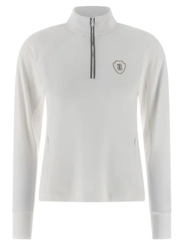 'Precious Half Zip' sweater BRUNELLO CUCINELLI White