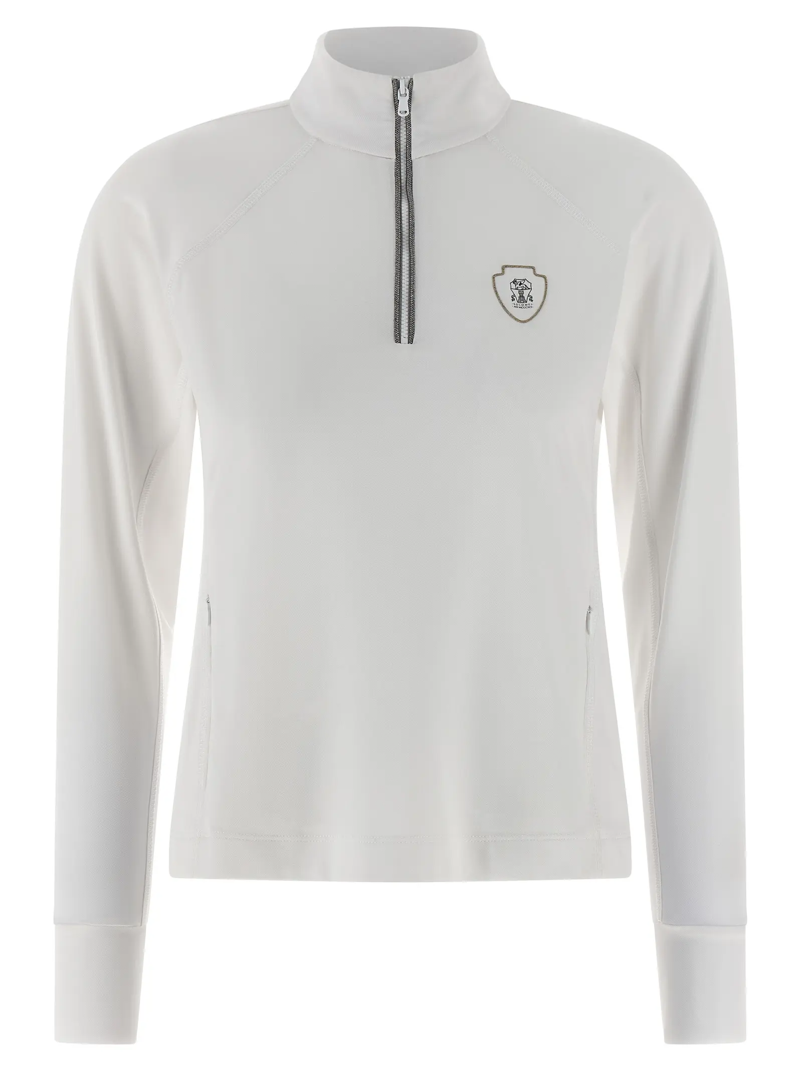 Светр Precious Half Zip Brunello Cucinelli Білий 1 'Precious Half Zip' sweater BRUNELLO CUCINELLI White