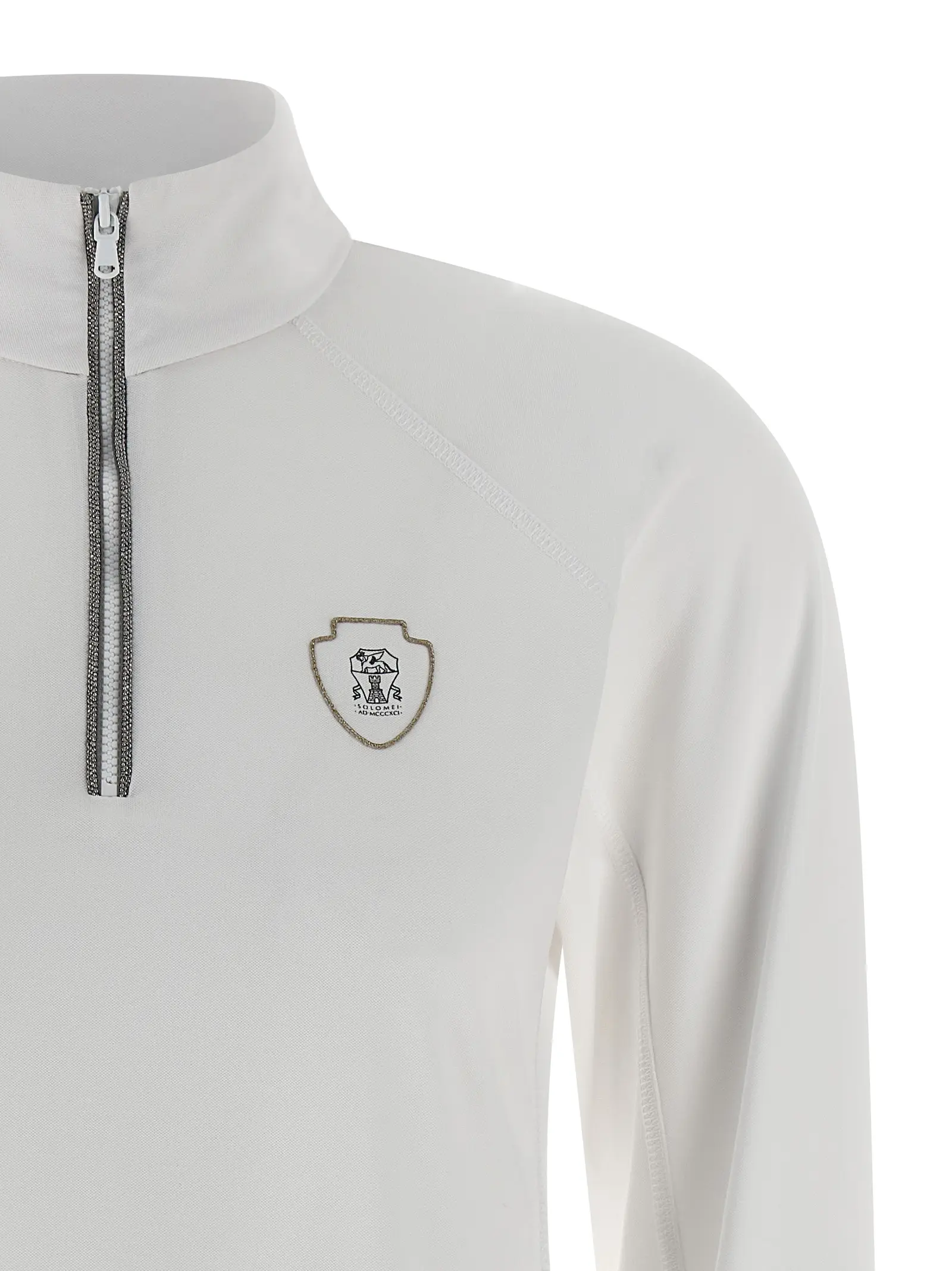 Светр Precious Half Zip Brunello Cucinelli Білий 3 'Precious Half Zip' sweater Woman BRUNELLO CUCINELLI White