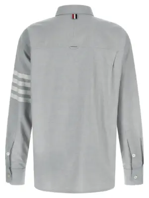 '4BAR' flannel shirt MWL420AF0325035 THOM BROWNE Gray