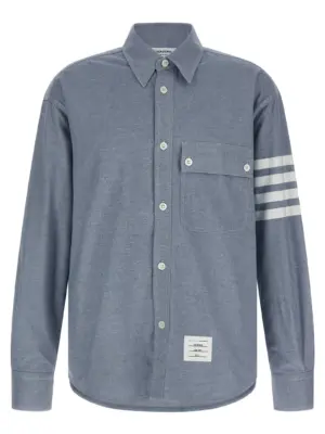 '4BAR' flannel shirt THOM BROWNE Light Blue