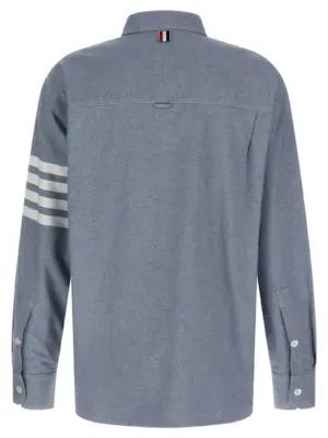 '4BAR' flannel shirt MWL420AF0325480 THOM BROWNE Light Blue