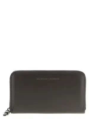 'Shiny Zipper Pull' wallet BRUNELLO CUCINELLI Brown