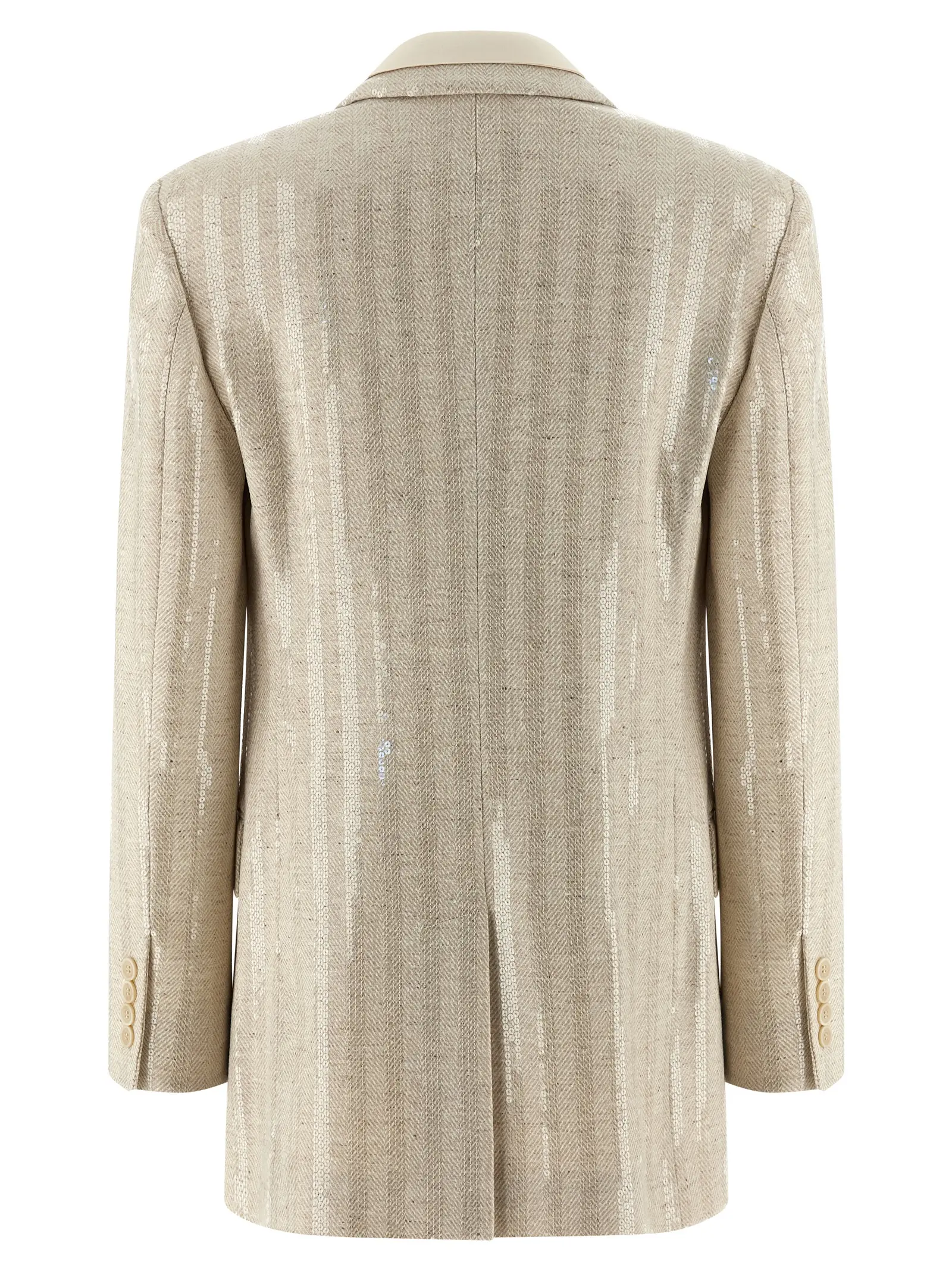 Піджак Sequin Brunello Cucinelli Бежевий 2 Sequin blazer MY4517528C810 BRUNELLO CUCINELLI Beige