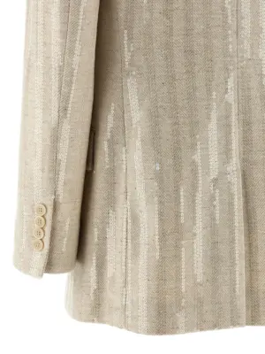 Sequin blazer 95% wool