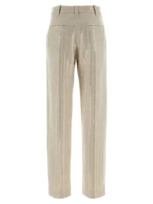 Herringbone pants MY451P9125C810 BRUNELLO CUCINELLI Beige