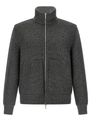 Cashmere reversible bomber jacket BRUNELLO CUCINELLI Gray