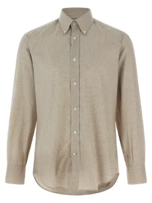 Check shirt BRUNELLO CUCINELLI Beige