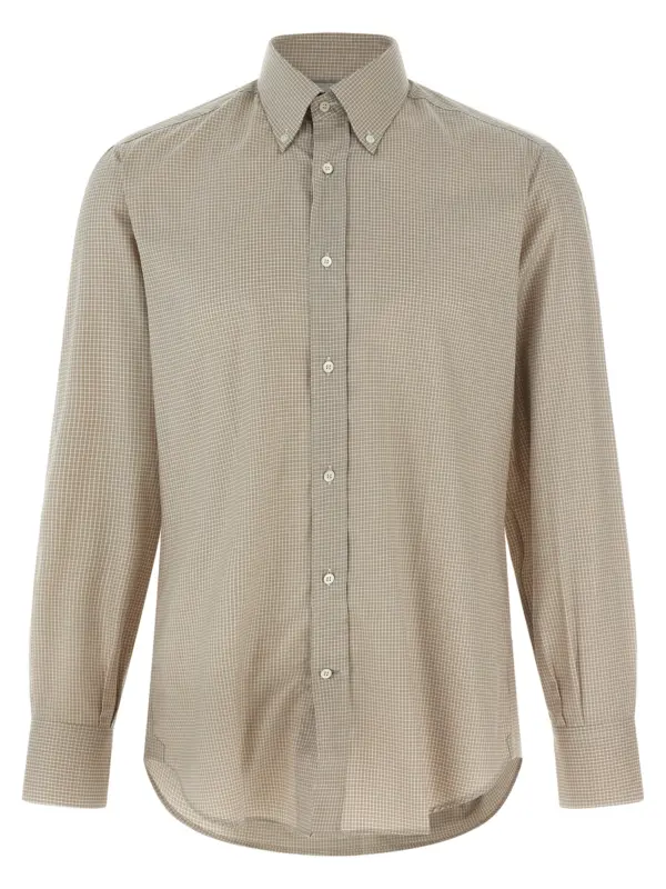 Check shirt BRUNELLO CUCINELLI Beige