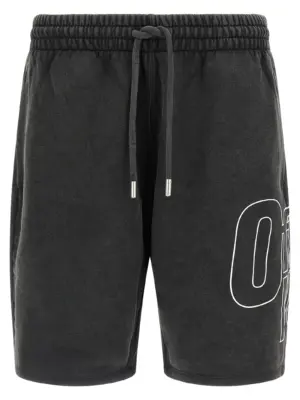 'Outline Arrow Skate' bermuda shorts OFF-WHITE Black