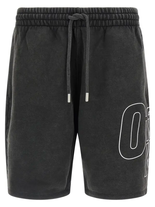 'Outline Arrow Skate' bermuda shorts OFF-WHITE Black