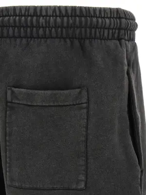 'Outline Arrow Skate' bermuda shorts 100% cotton OFF-WHITE Black