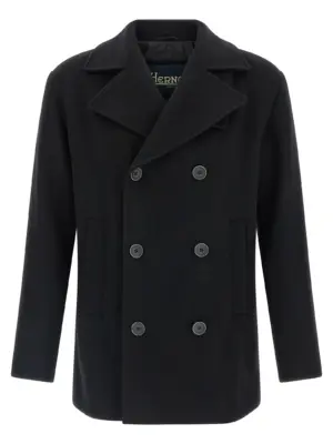 Wool coat HERNO Black