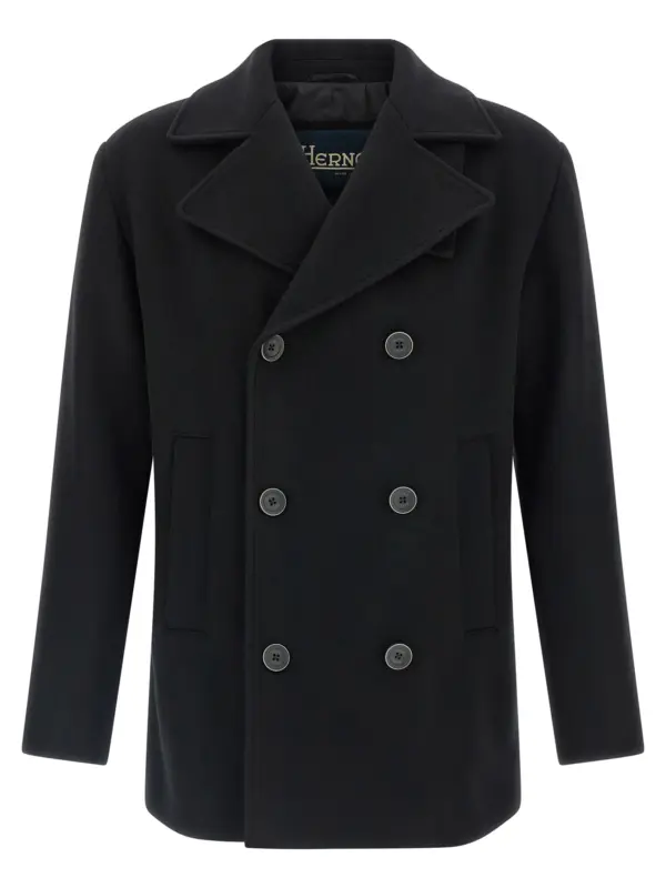 Wool coat HERNO Black