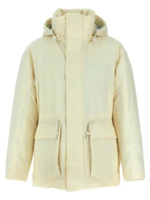 Hooded down jacket LAMINAR White