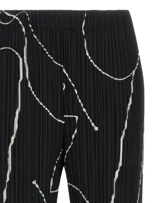 'Pause' pants Woman PLEATS PLEASE ISSEY MIYAKE White/Black
