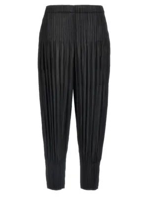 'Fluffy Basics' pants PLEATS PLEASE ISSEY MIYAKE Black