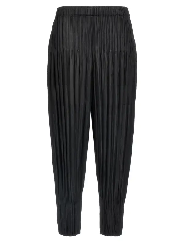 'Fluffy Basics' pants PLEATS PLEASE ISSEY MIYAKE Black
