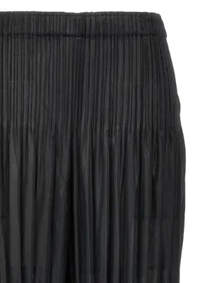 'Fluffy Basics' pants Woman PLEATS PLEASE ISSEY MIYAKE Black