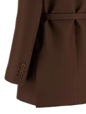 'Prisca' blazer 100% silk BRIONI Brown