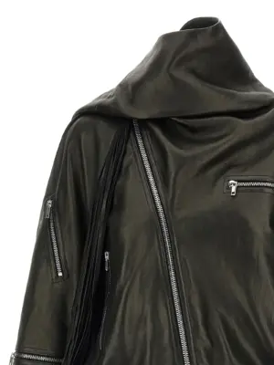 'Cropped Scarf Flight' jacket Woman RICK OWENS Black