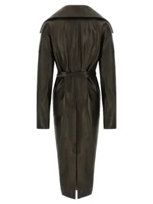 'Dracucollar Belted' coat RO02E4969LNV09 RICK OWENS Black