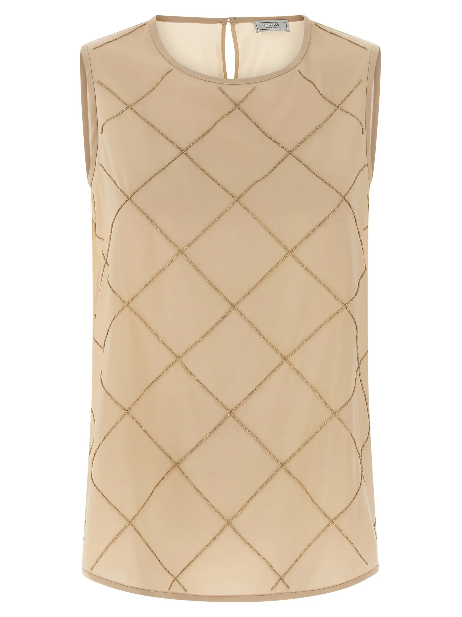 Топ шовковий Silk Peserico Бежевий 1 Silk top PESERICO Beige