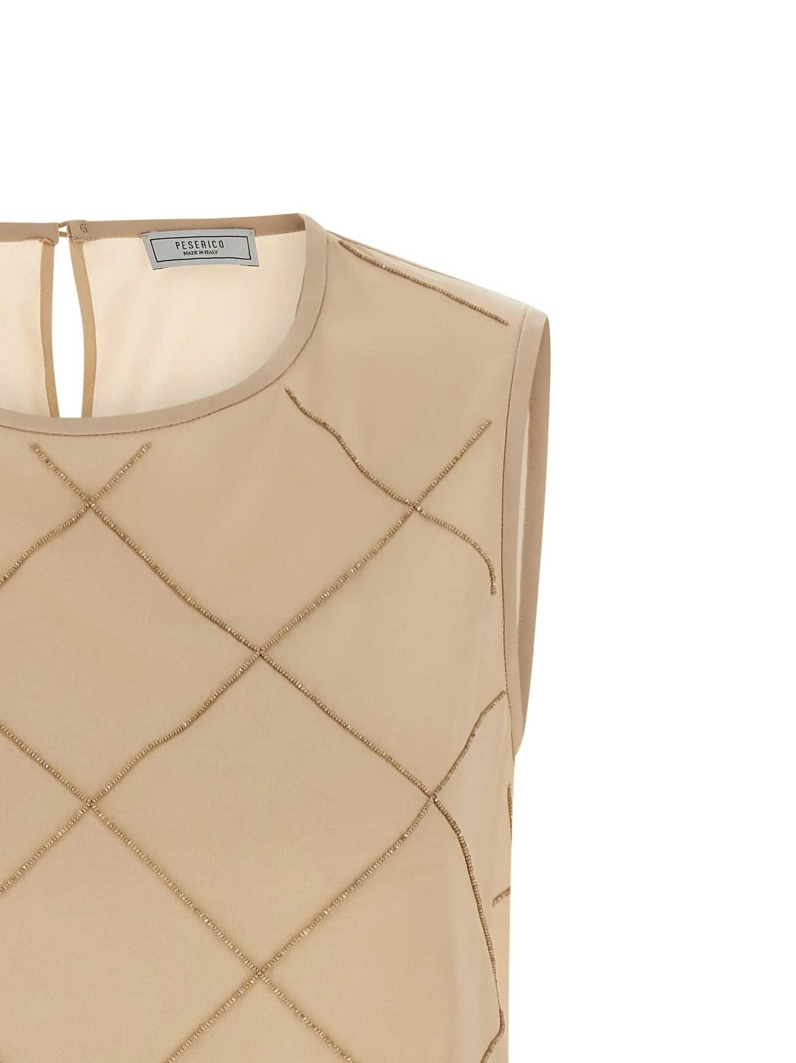 Топ шовковий Silk Peserico Бежевий 3 Silk top Woman PESERICO Beige
