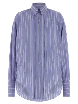 Striped cotton shirt MAISON MARGIELA Light Blue
