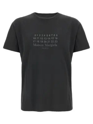 'Numeric signature MM6' T-shirt MAISON MARGIELA Black