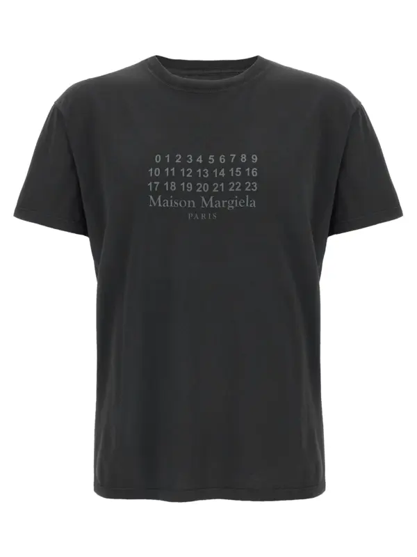 'Numeric signature MM6' T-shirt MAISON MARGIELA Black
