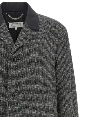 Single-breasted coat Man MAISON MARGIELA Gray