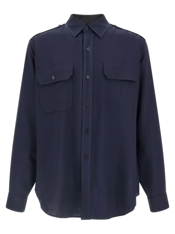 'Pressed to Death' shirt MAISON MARGIELA Blue
